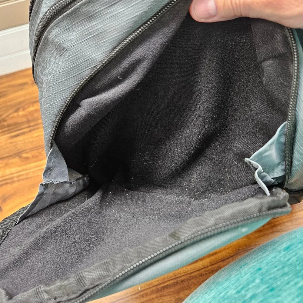 Nike Gray Black Ripstop Backpack School Gym Bag with Tech Sleeve